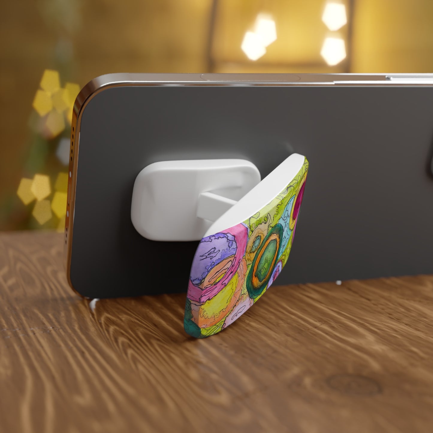 Colorful Phone Grip, Fun Click-On Phone Stand, Vibrant Smartphone Accessory, Gifts for Her, Trendy Tech Essentials