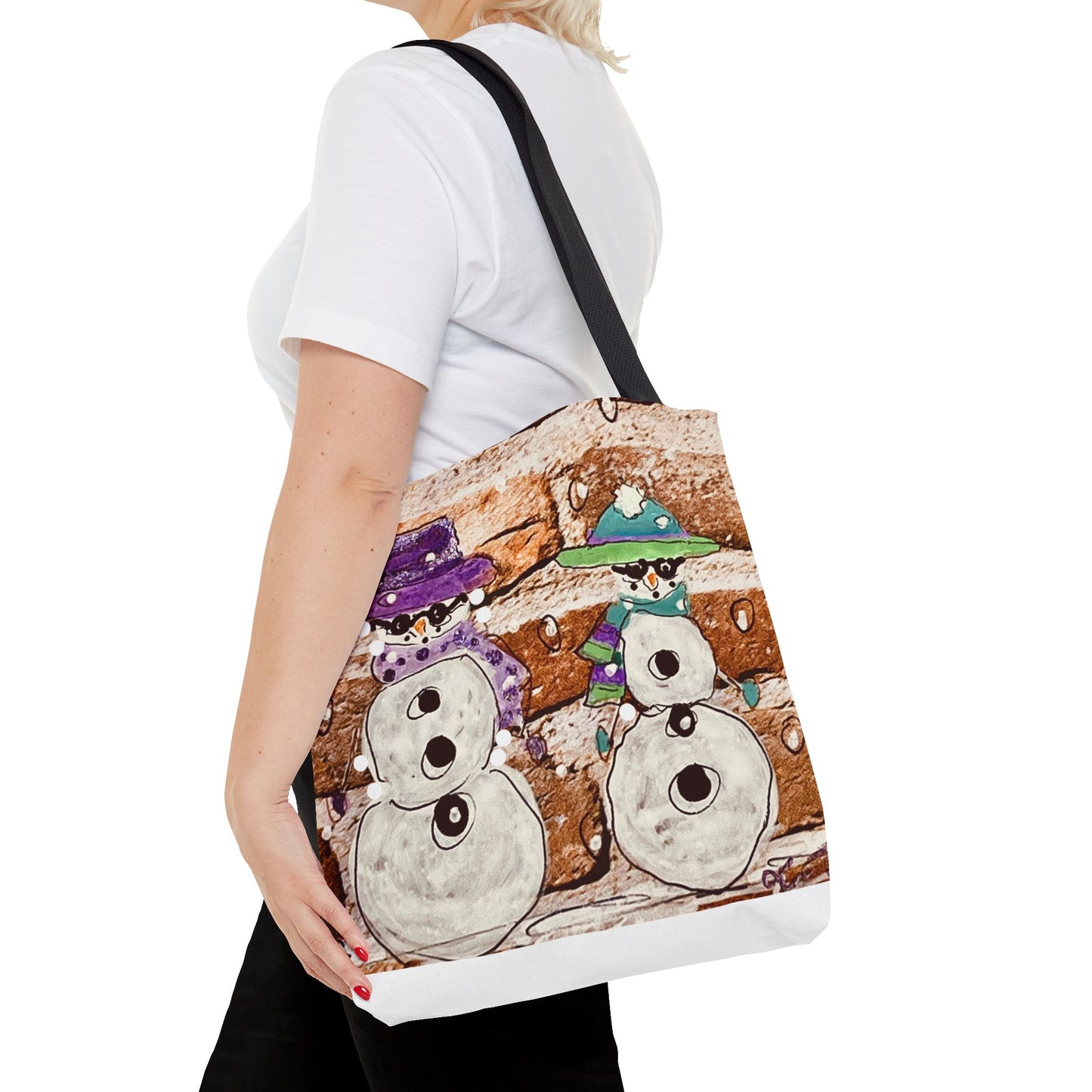 Whimsical Snowman Tote Bag | Holiday Gift, Winter Decor, Eco-Friendly Shopping Bag, Cute Winter Accessory, Seasonal Tote