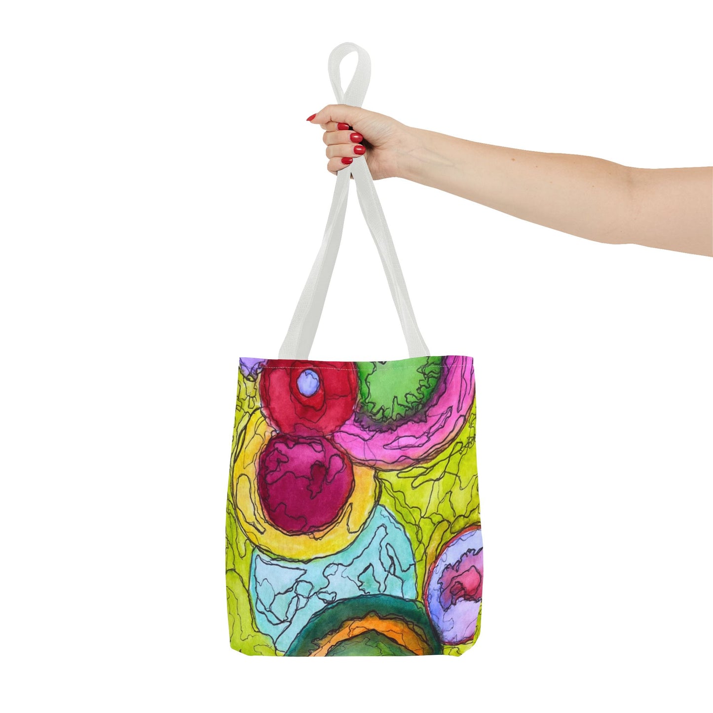 Vibrant Art Tote Bag - Colorful Messenger Bag, Eco-Friendly Shopping Bag,