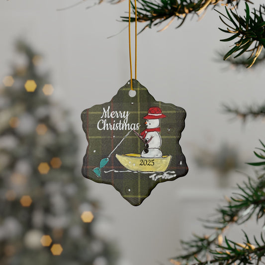 Christmas Fishing Ornament