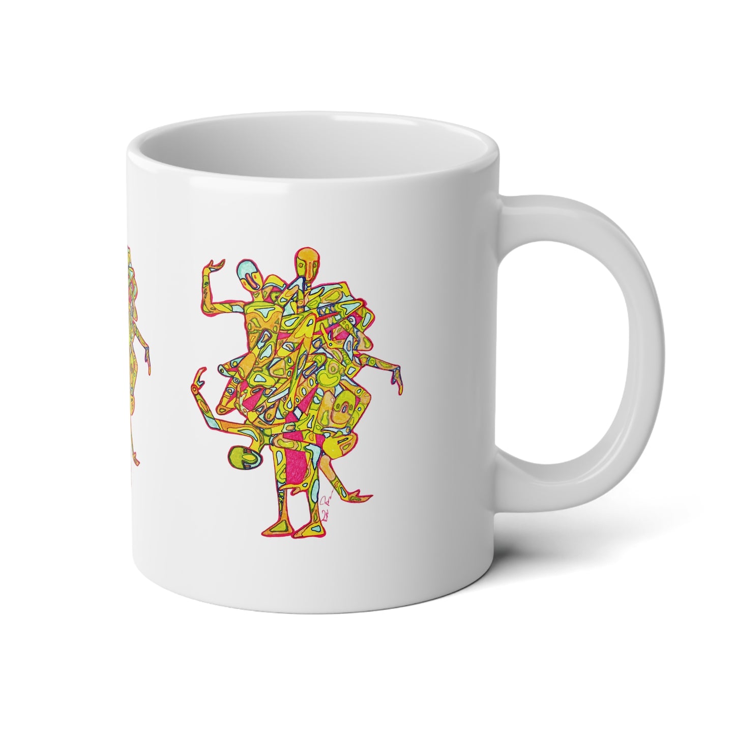 Human Entanglement Artsy Jumbo Mug, 20oz