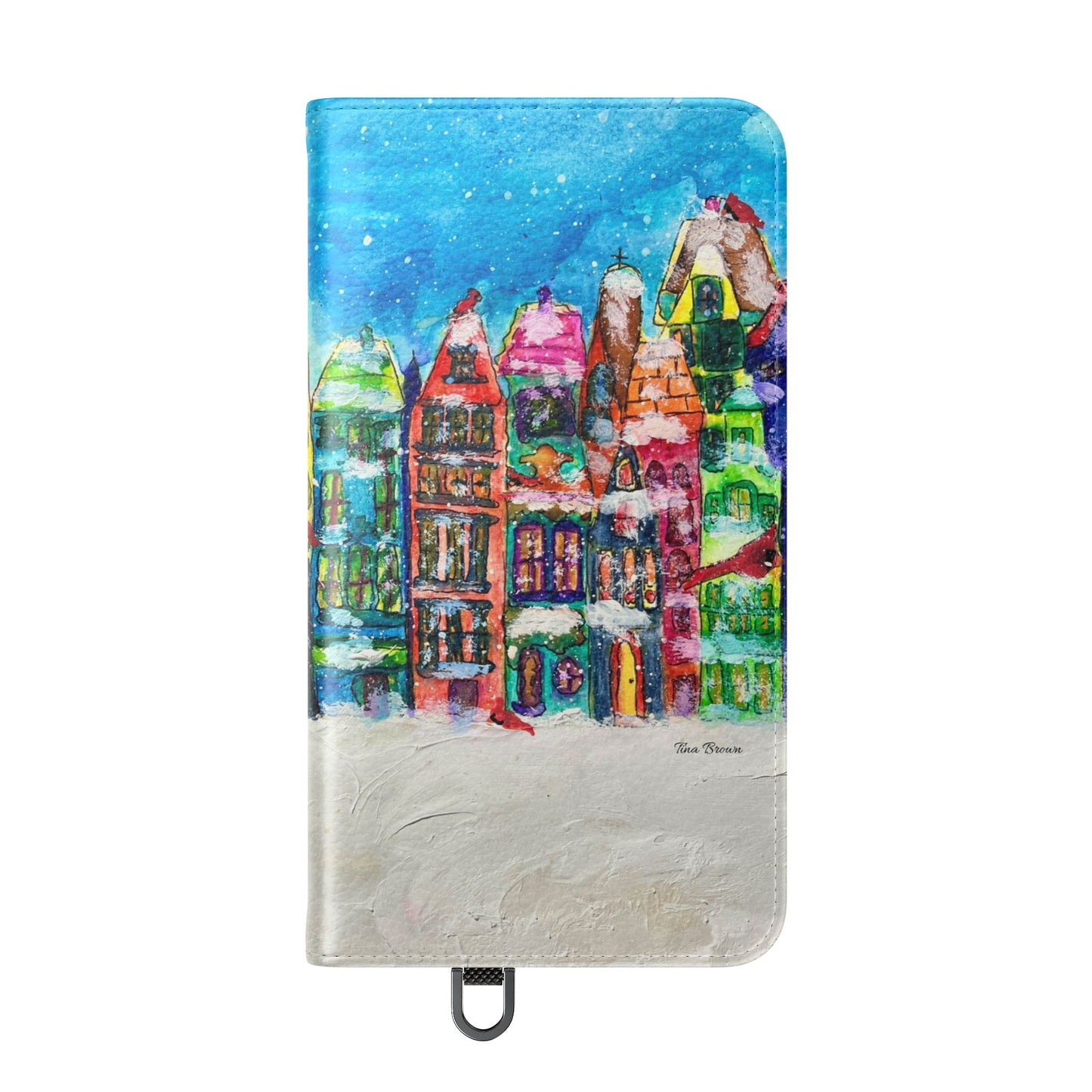 Colorful Winter Flip Cases for Phones, Holiday Gift, Slim Wallet Case, Personalized Phone Cover, Cute Art Cases