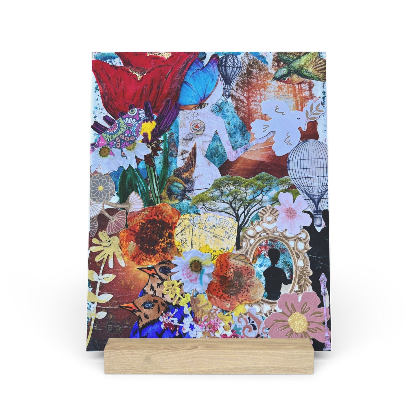 Day Dream Collage Art Print Gallery Board with Stand - Perfect for Home Decor