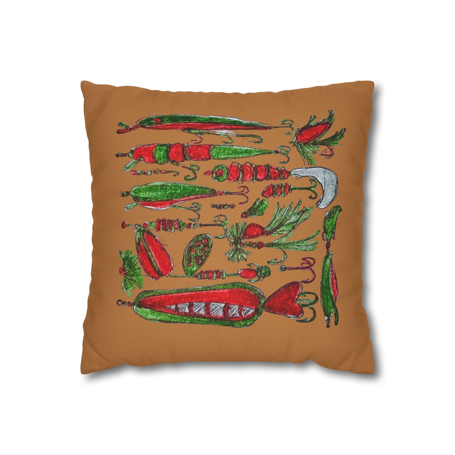 Fishing Decor Pillowcase, Gift for Anglers, Cabin Decor, Eco-Friendly