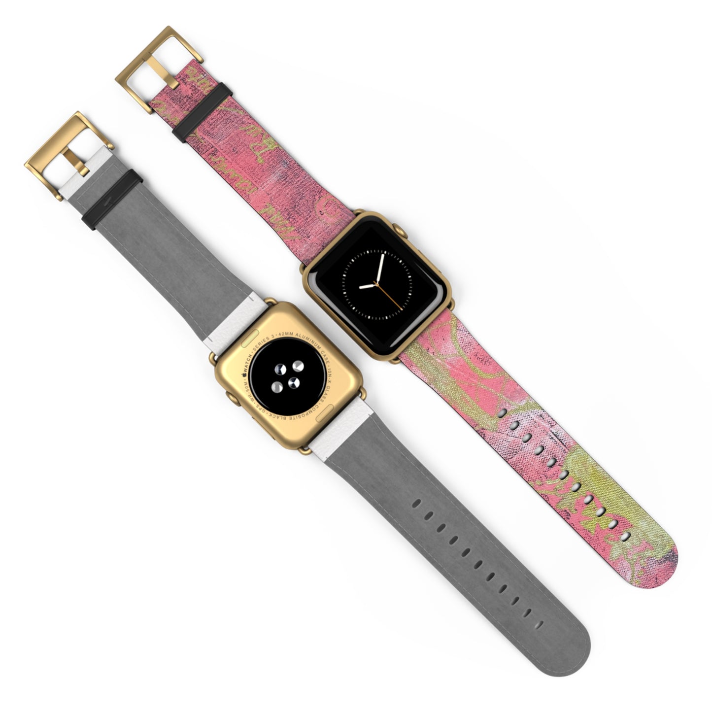 Paris Faux Leather Apple Watch Band - Trendy Accessory for Fashion Lovers