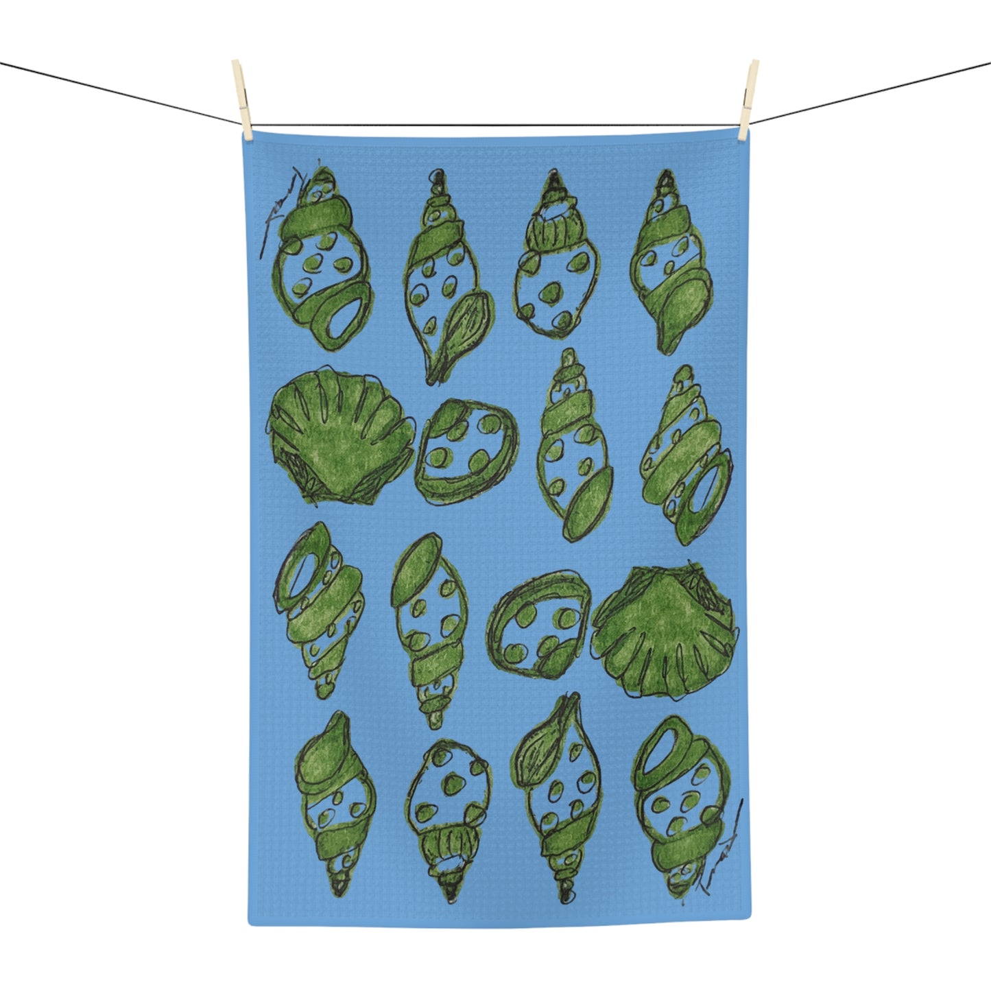 Shell Design Tea Towel