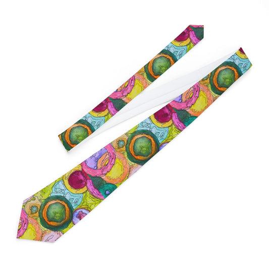Vibrant Artistic Necktie, Colorful Tie for Men, Unique Gift for Him, Formal Wear Accessory, Wedding Tie, Party Tie