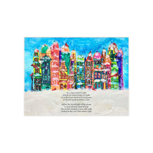 Vibrant Ceramic Photo Tile for Home Decor, Wall Art, Gift Idea, Holiday Decoration, Colorful Landscape, Art Tile