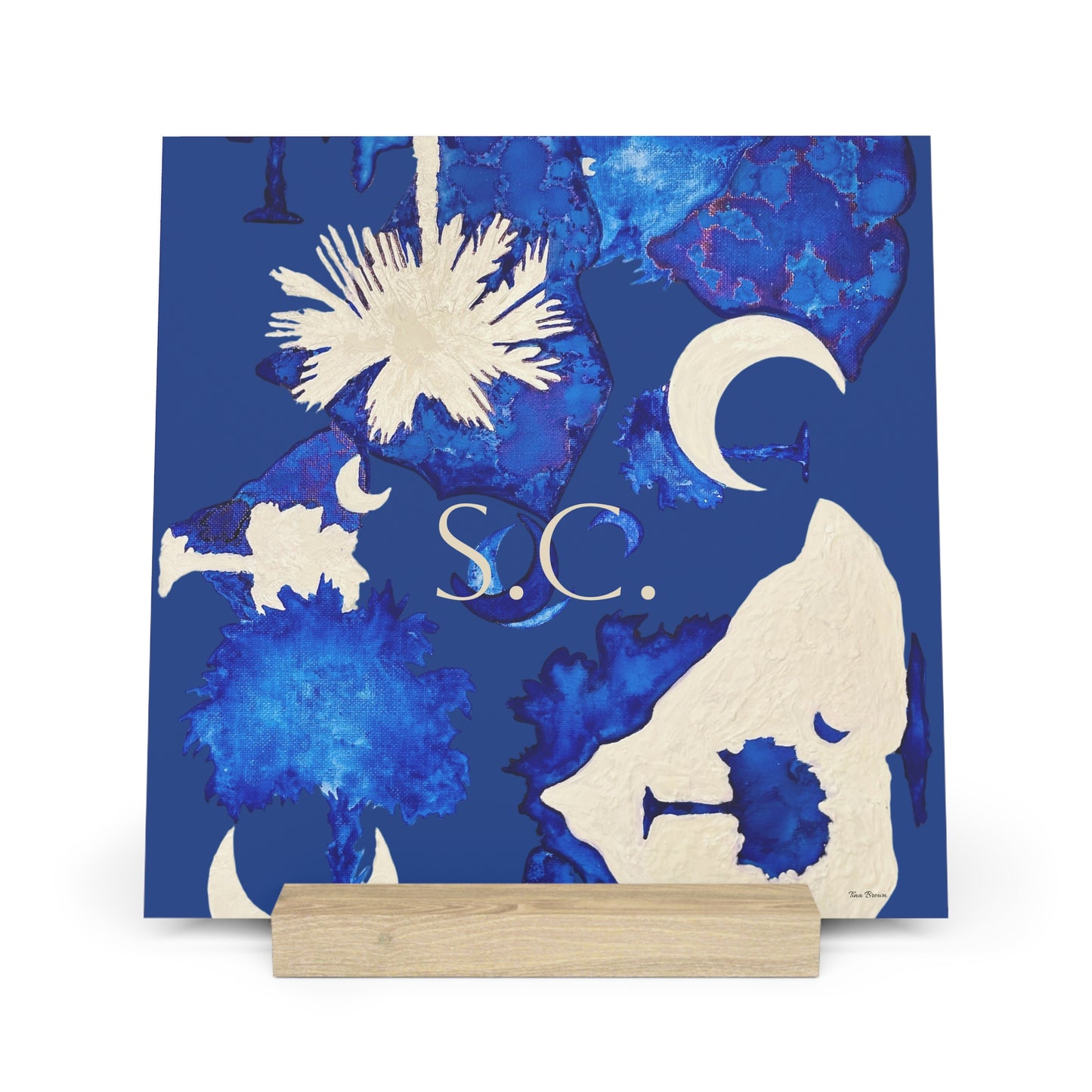 Elegant South Carolina Gallery Board with Stand for Home Decor