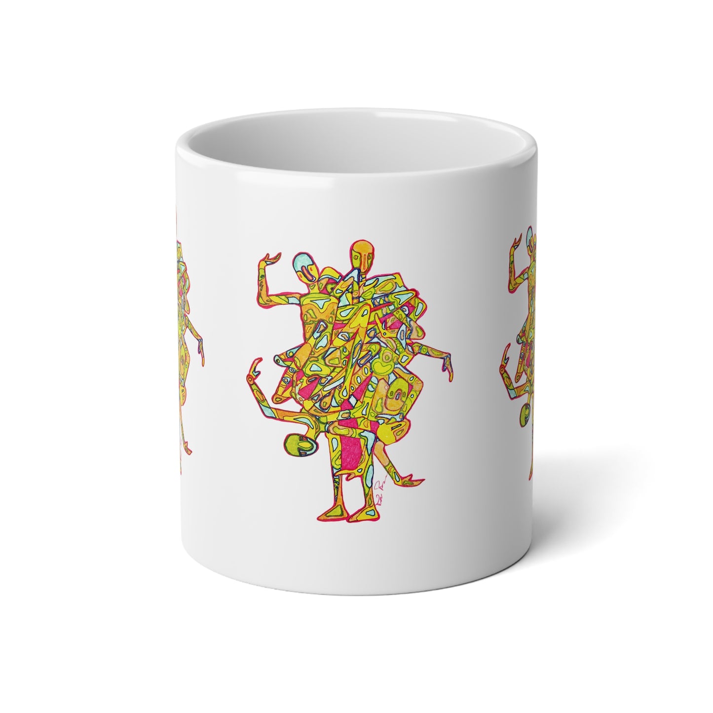 Human Entanglement Artsy Jumbo Mug, 20oz