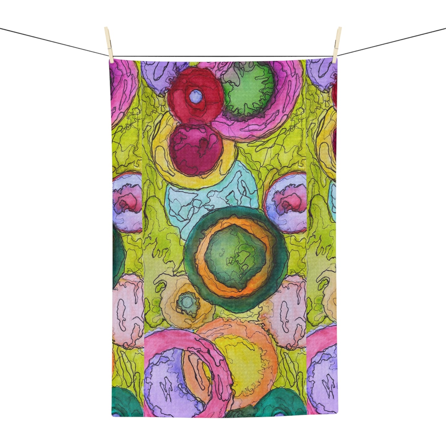 Colorful Abstract Tea Towel
