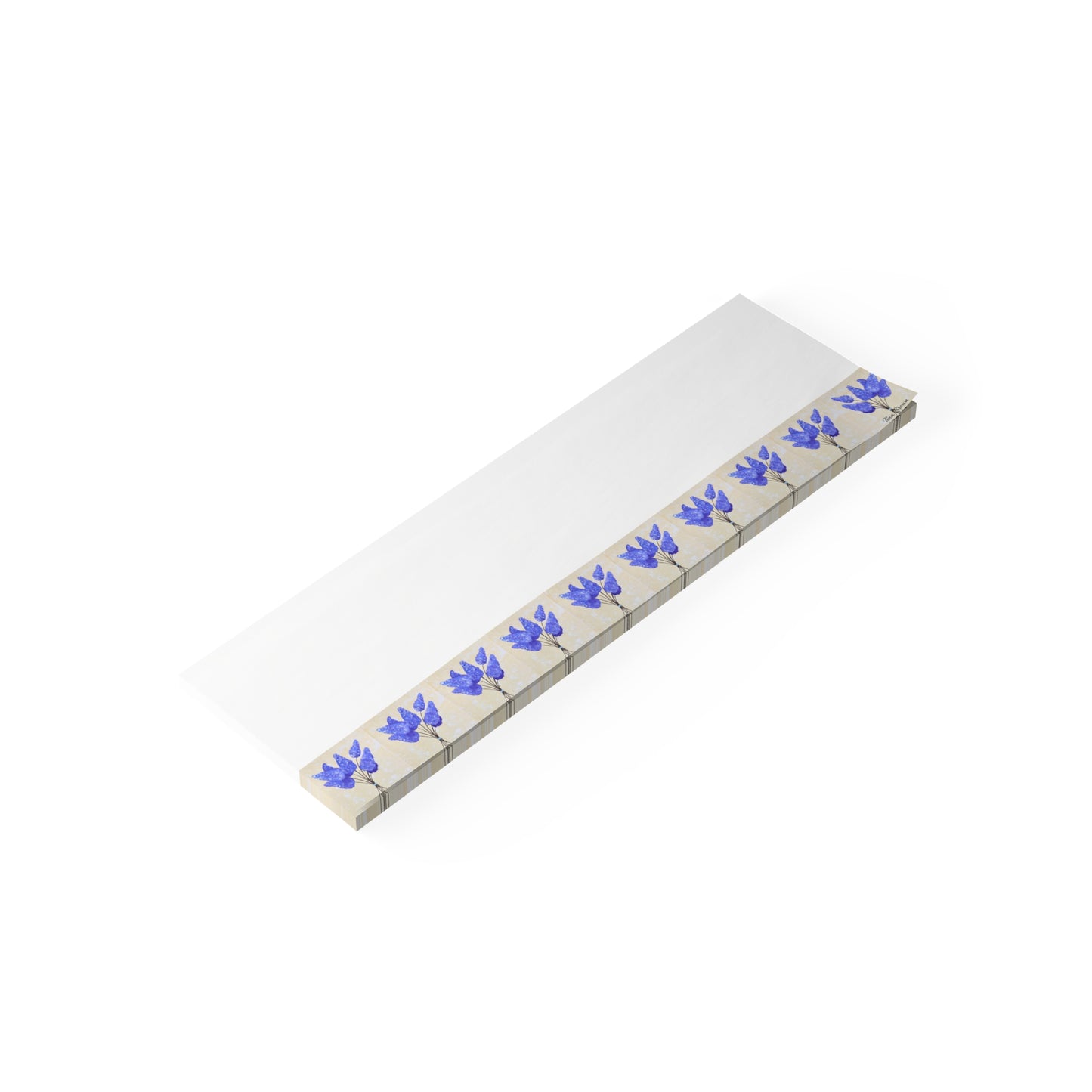 Floral Lilac Sticky Note Pads - Elegant Blue Flower Design for Home & Office