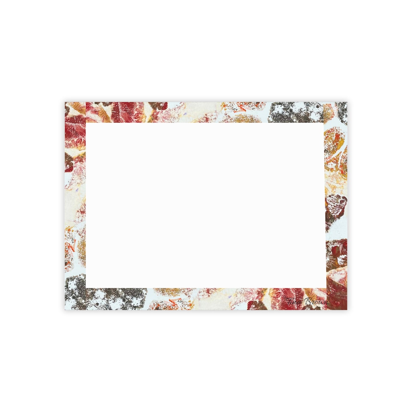 Red and Cream Floral Sticky Notes