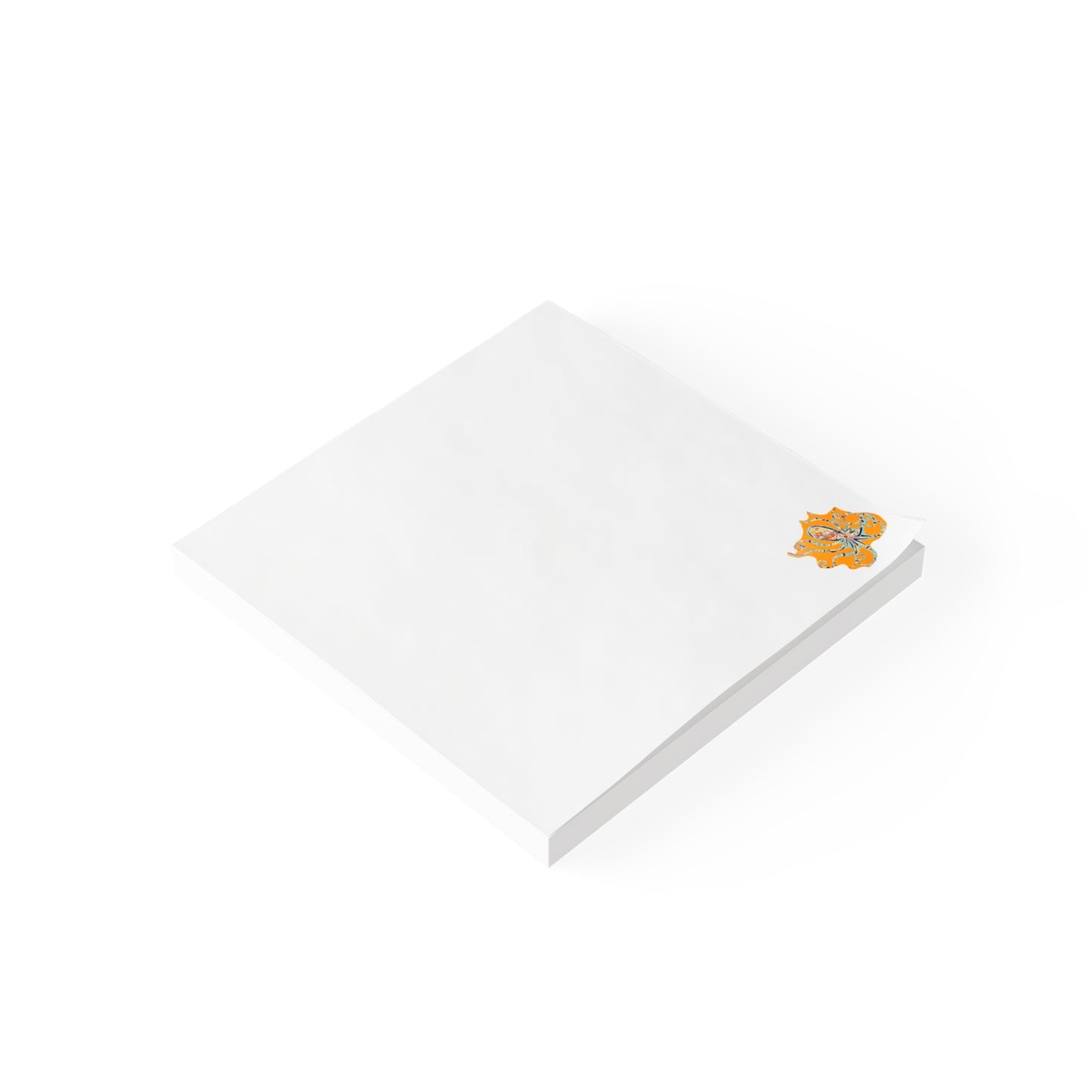 Orange Octopus Sticky Note Pads with Design -