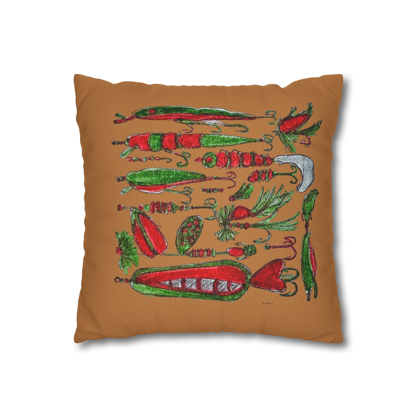 Fishing Decor Pillowcase, Gift for Anglers, Cabin Decor, Eco-Friendly