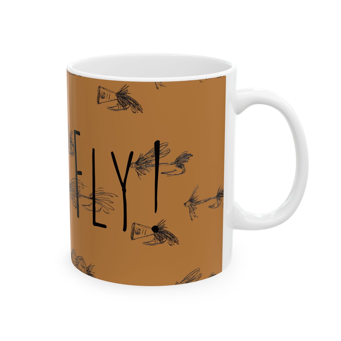 Let It Fly Ceramic Coffee Mug - Perfect for Fly Fishing Enthusiasts