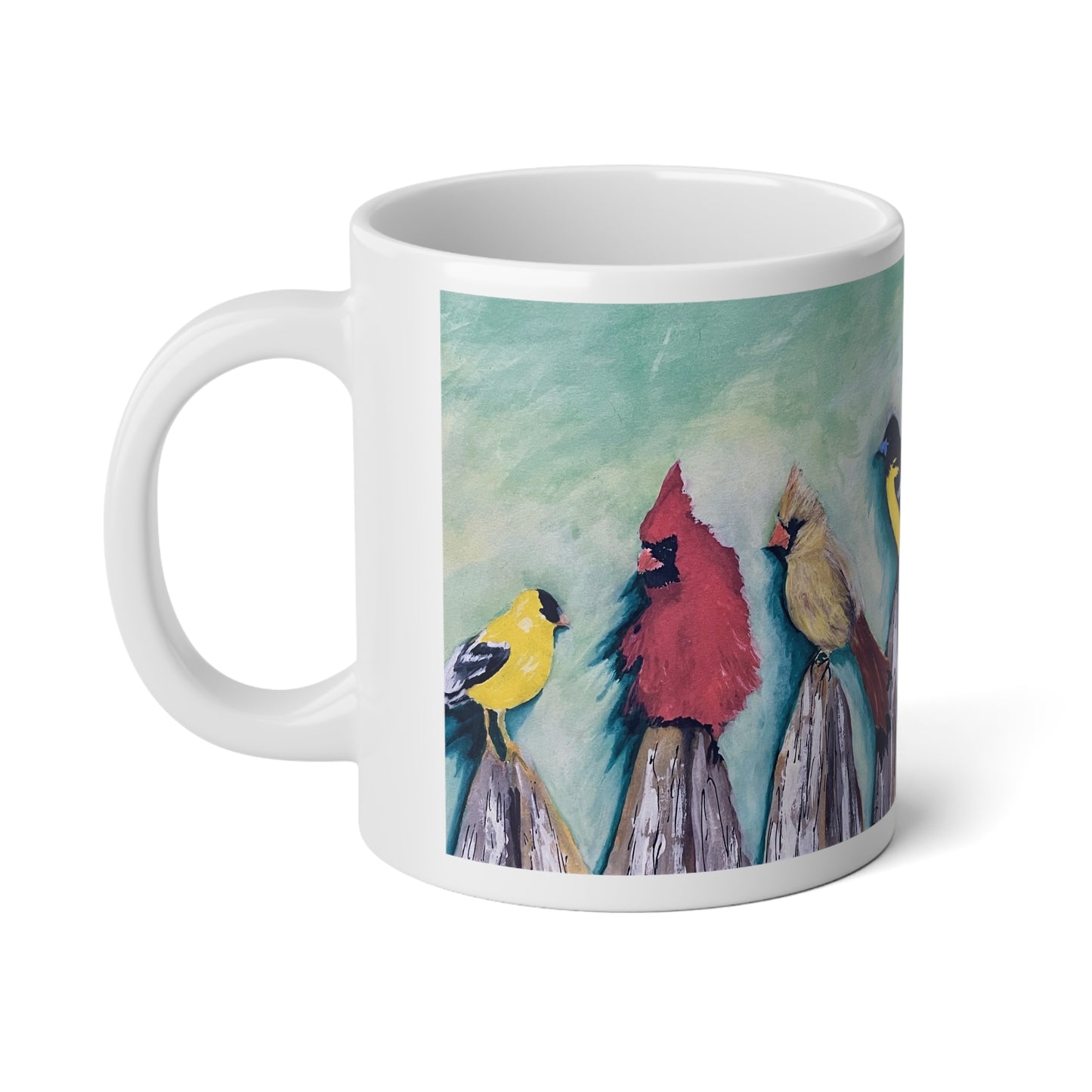 Birds on the Fence Mug 20oz