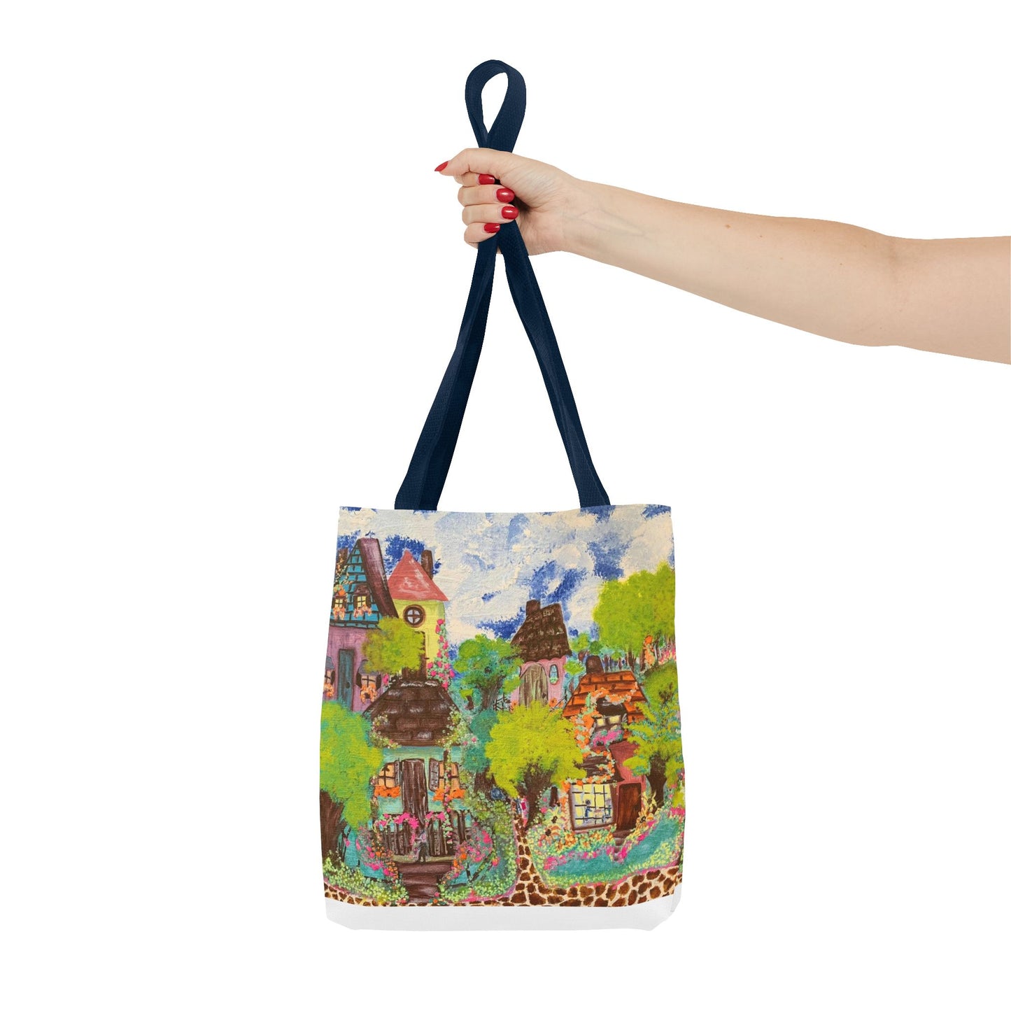 The Neighborhood Scene Tote Bag - Eco-Friendly Shopping Bag for Garden Lovers