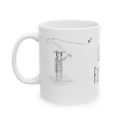 Gone Fishing Ceramic Mug | Perfect Gift for Fishing Enthusiasts | 11oz