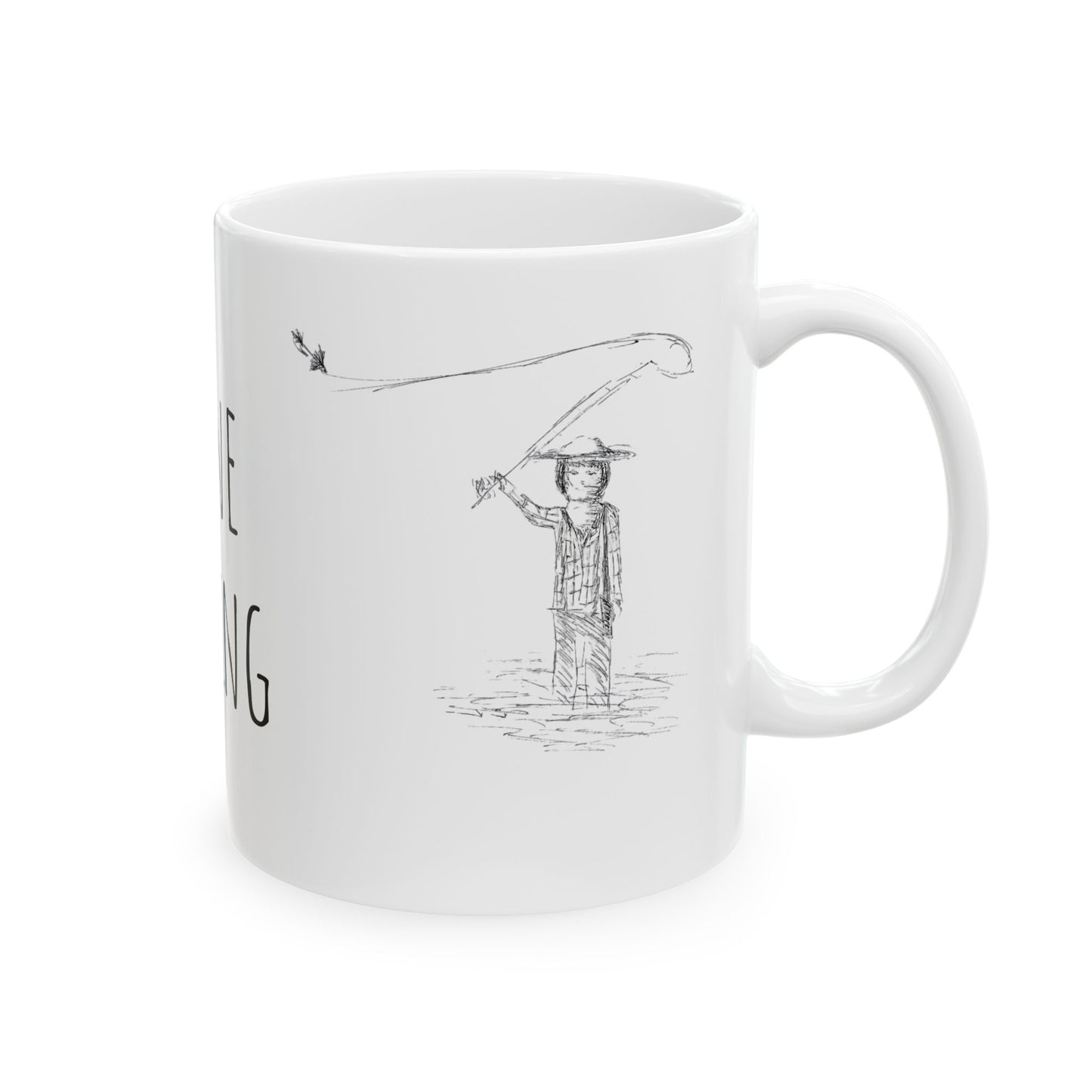 Gone Fishing Ceramic Mug | Perfect Gift for Fishing Enthusiasts | 11oz