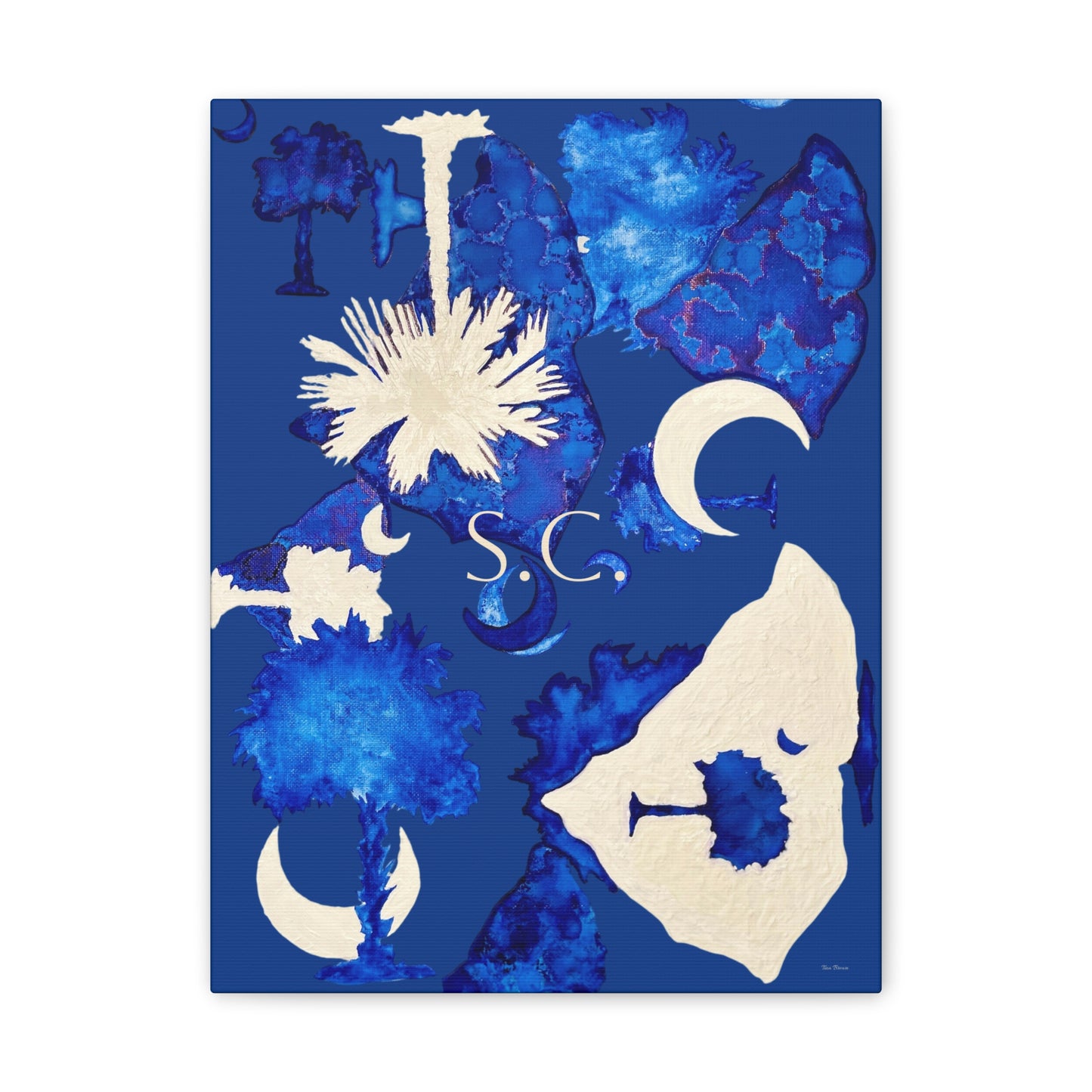 South Carolina Canvas Art Print - Artist Tina Brown
