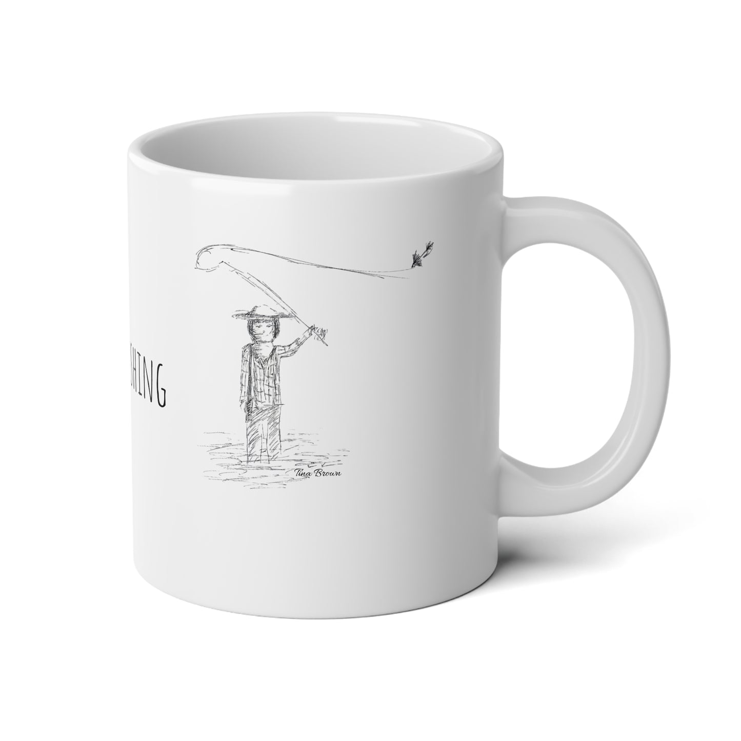 Fishing Skratch Going Fishing Artsy Jumbo Mug, 20oz