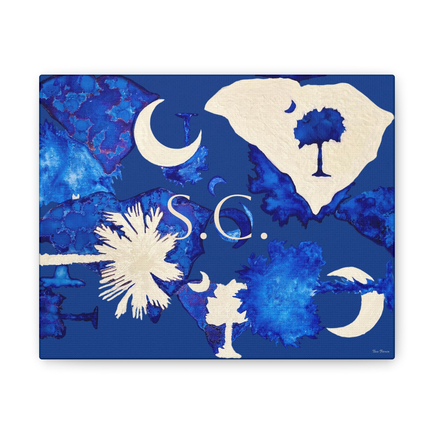 South Carolina Canvas Art Print - Artist Tina Brown