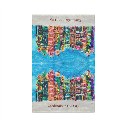Cardinals in the City Tea Towel