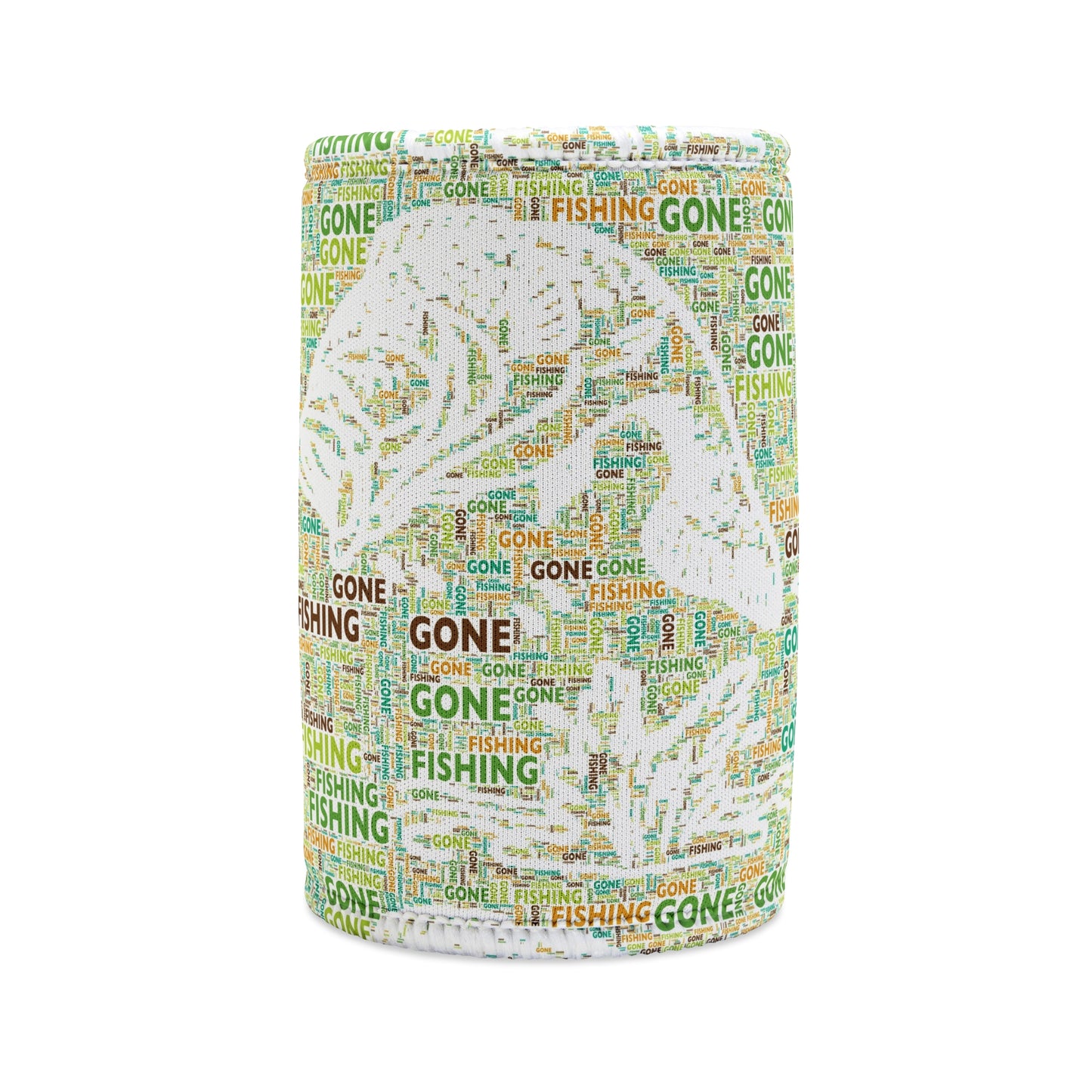 Copy of Bass Fishing Enthusiast Stubby Cooler - 'Gone Fishing' Design