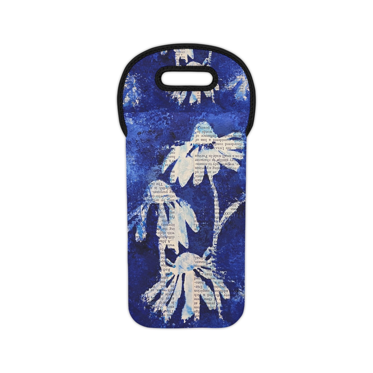 Blue Daisy Wine Tote Bag