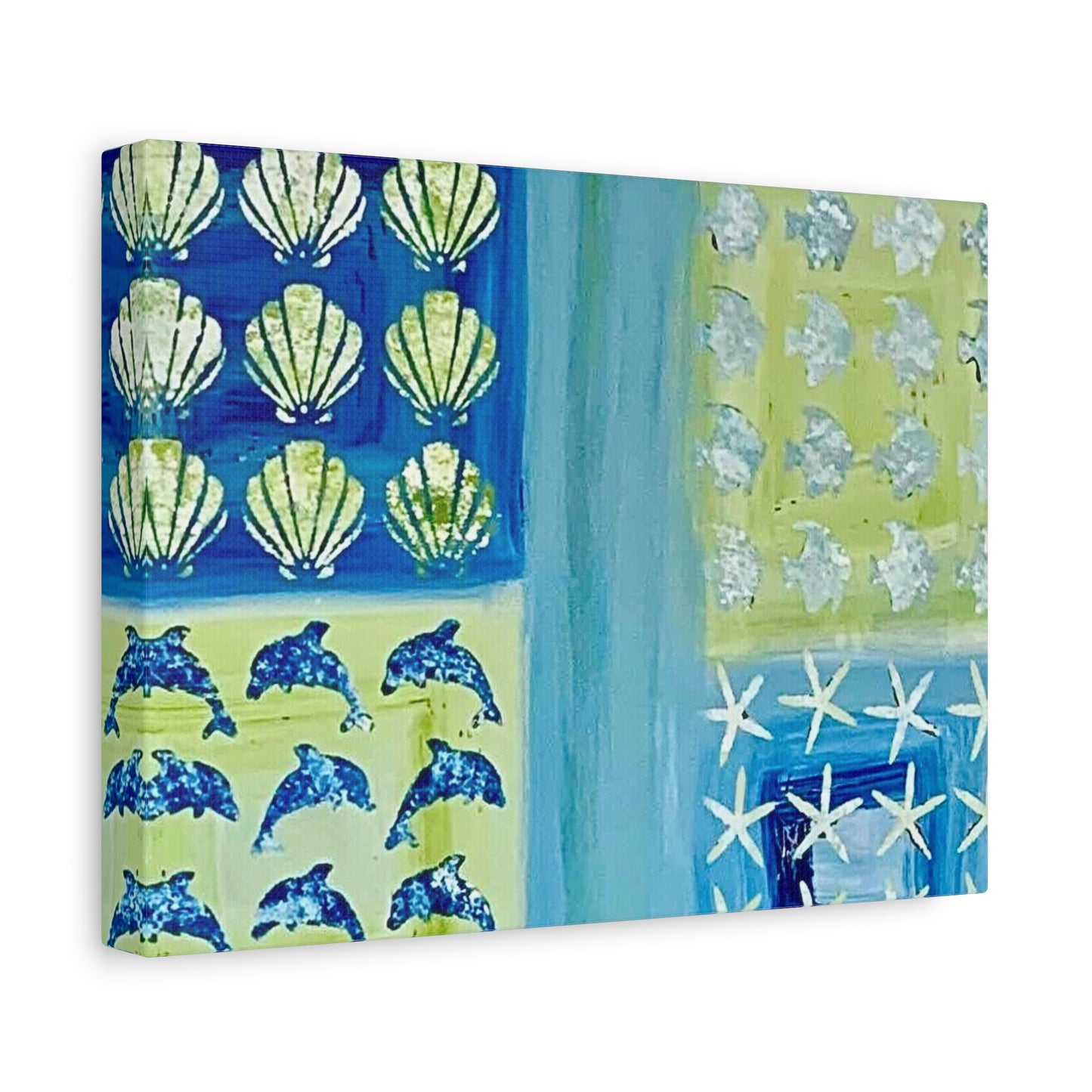 contemporary Coastal Art Print Matte Canvas, Stretched, 1.25"