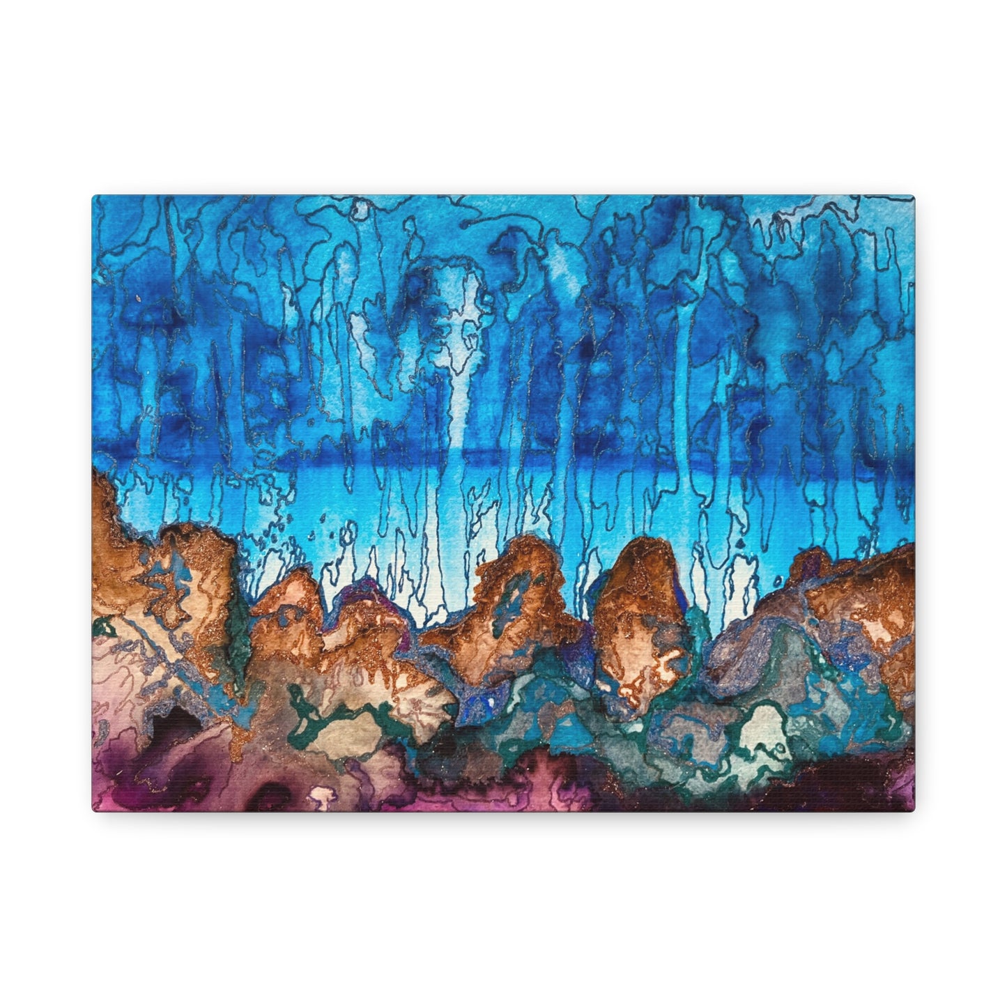 Rainy Days Art Print on Matte Canvas, Stretched, 1.25"