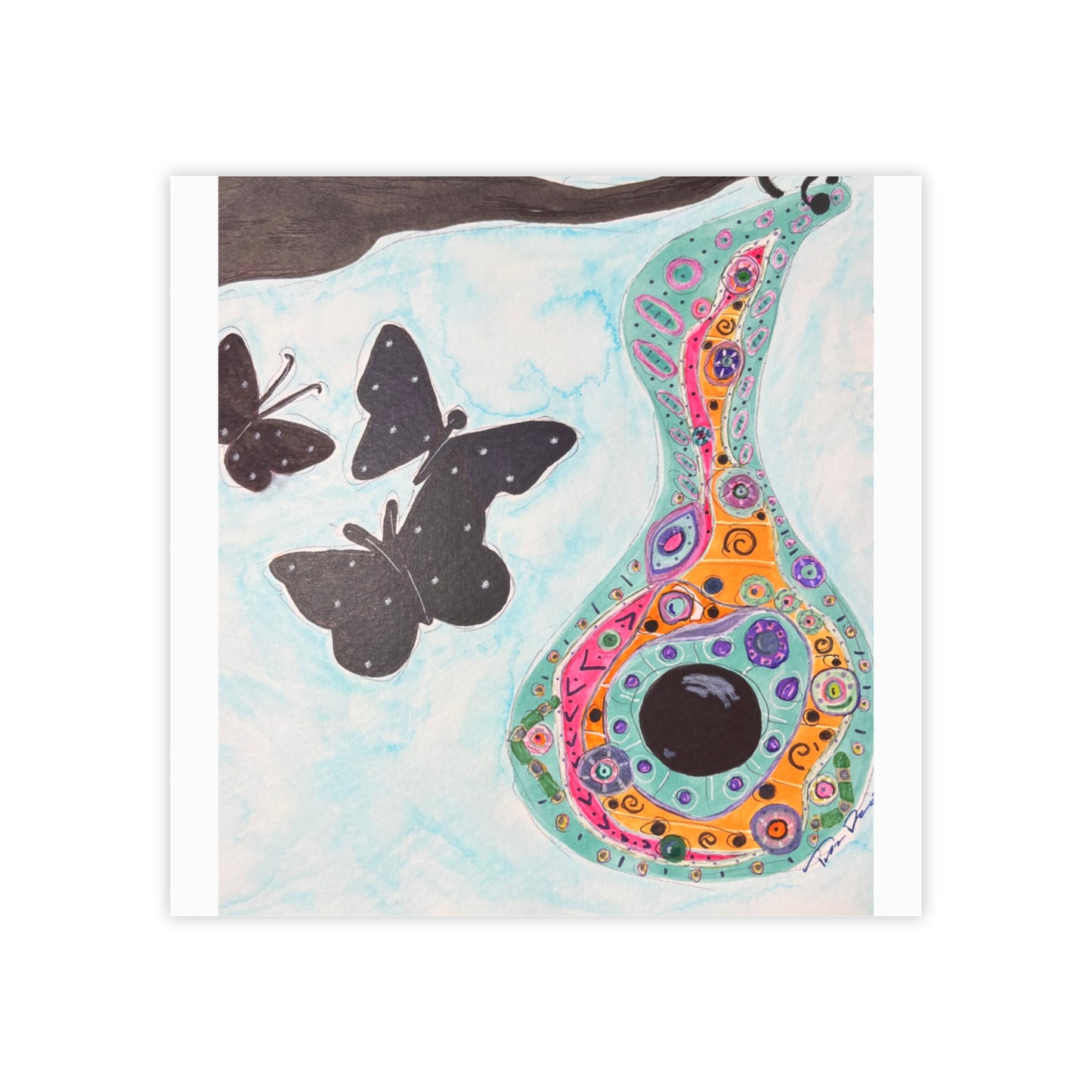 Birdhouse & Butterflies Sticky Notes