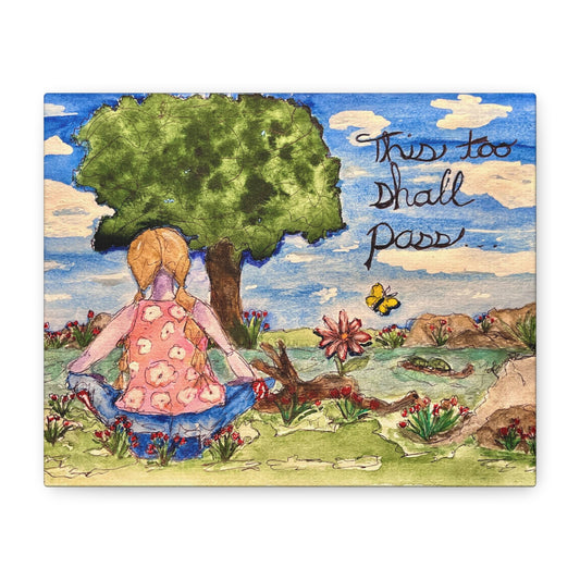 This To Shall Pass Art Print Matte Canvas, Stretched, 1.25"