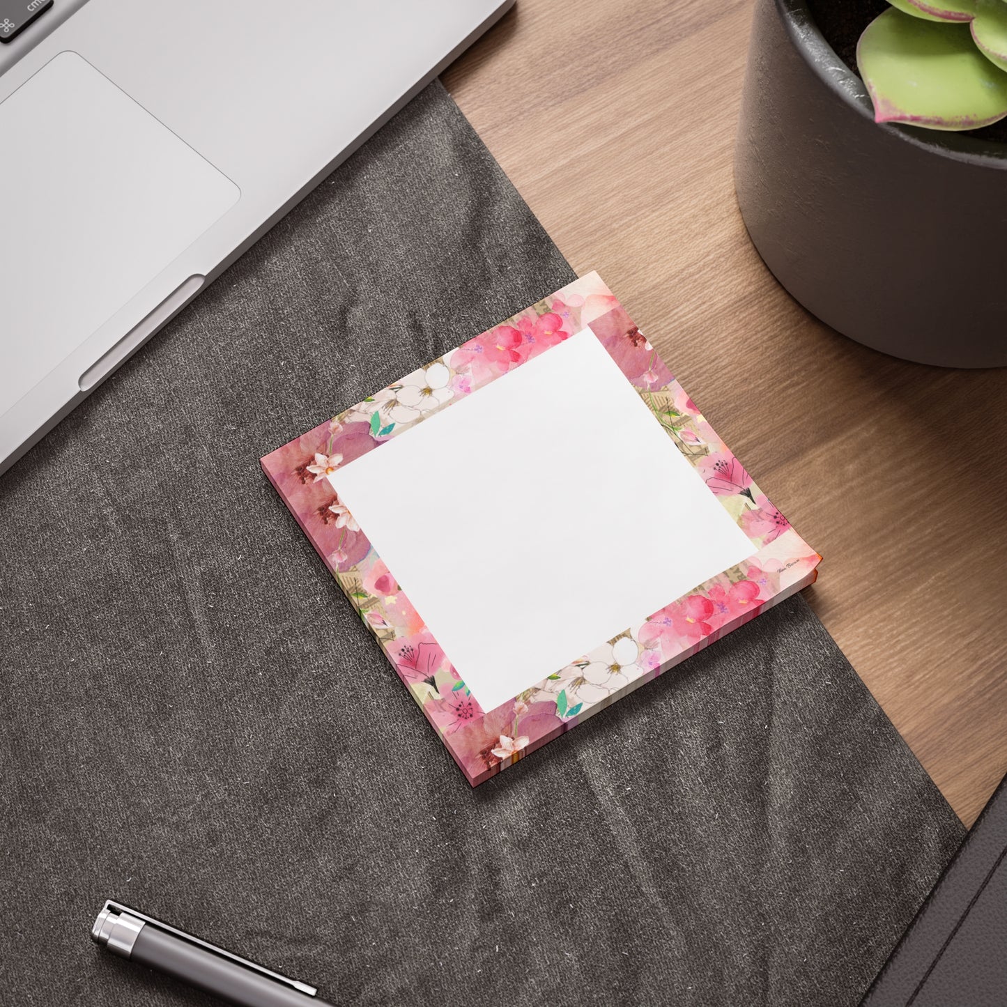 Pink Floral Post-it® Note Pads - Colorful Sticky Notepads for Home & Office