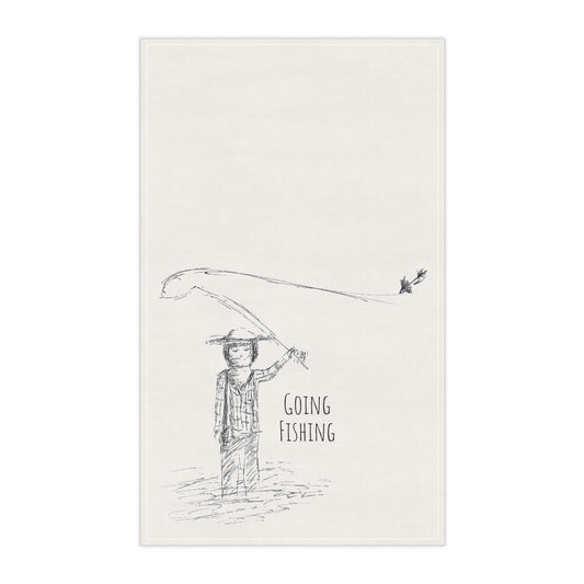 Fishermen Artsy Tea Towels (cotton, poly)