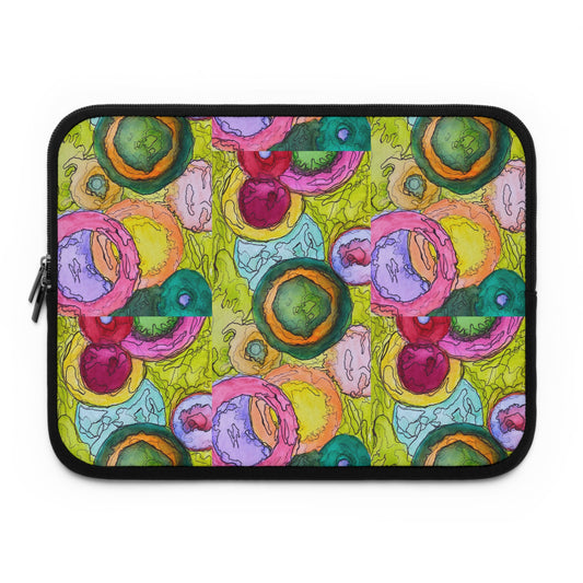 Vibrant Watercolor Laptop Sleeve - Colorful Tech Case for Home, College, Gifts, Office, Back to School