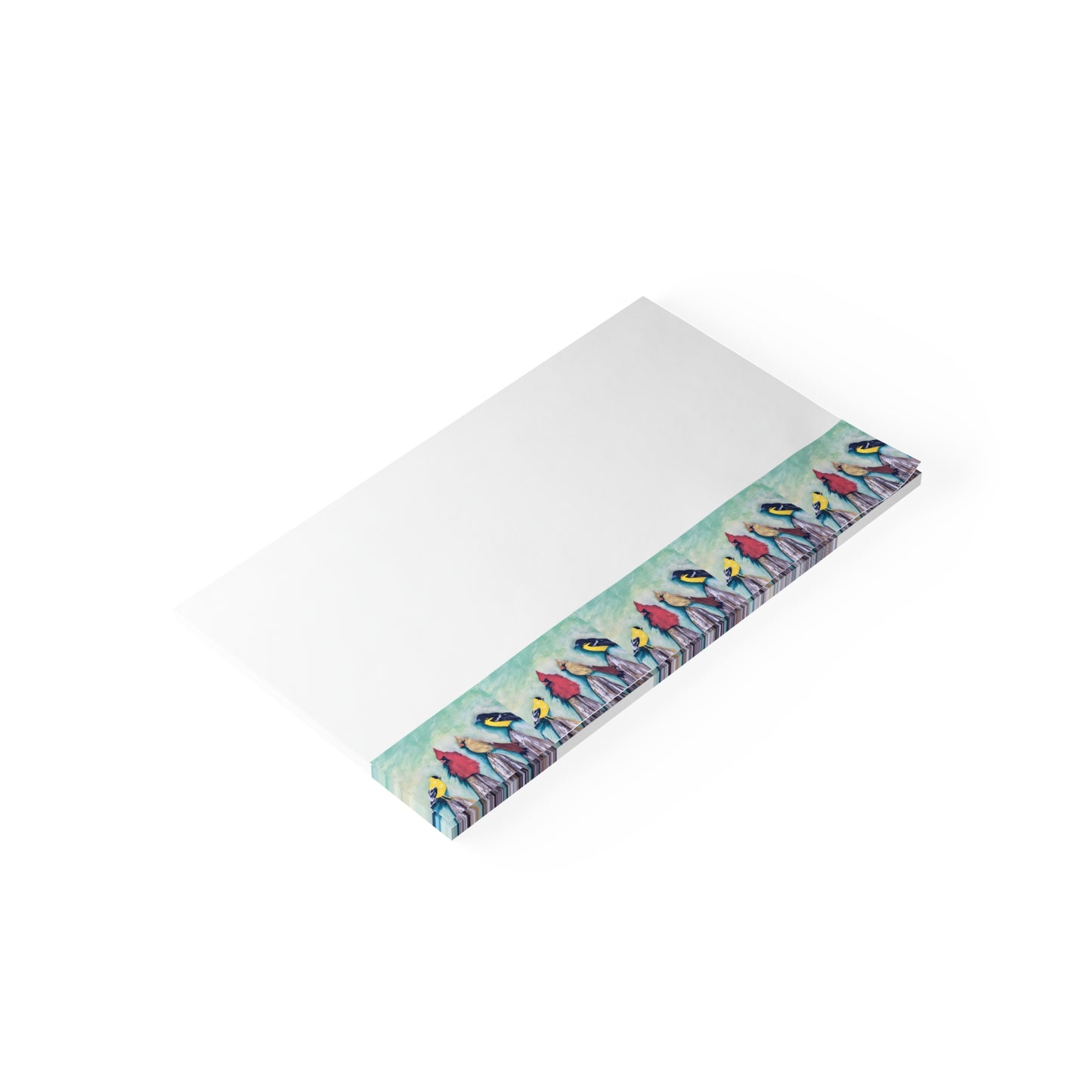 Colorful art Birds on a Fence -Themed Post-it® Note Pads