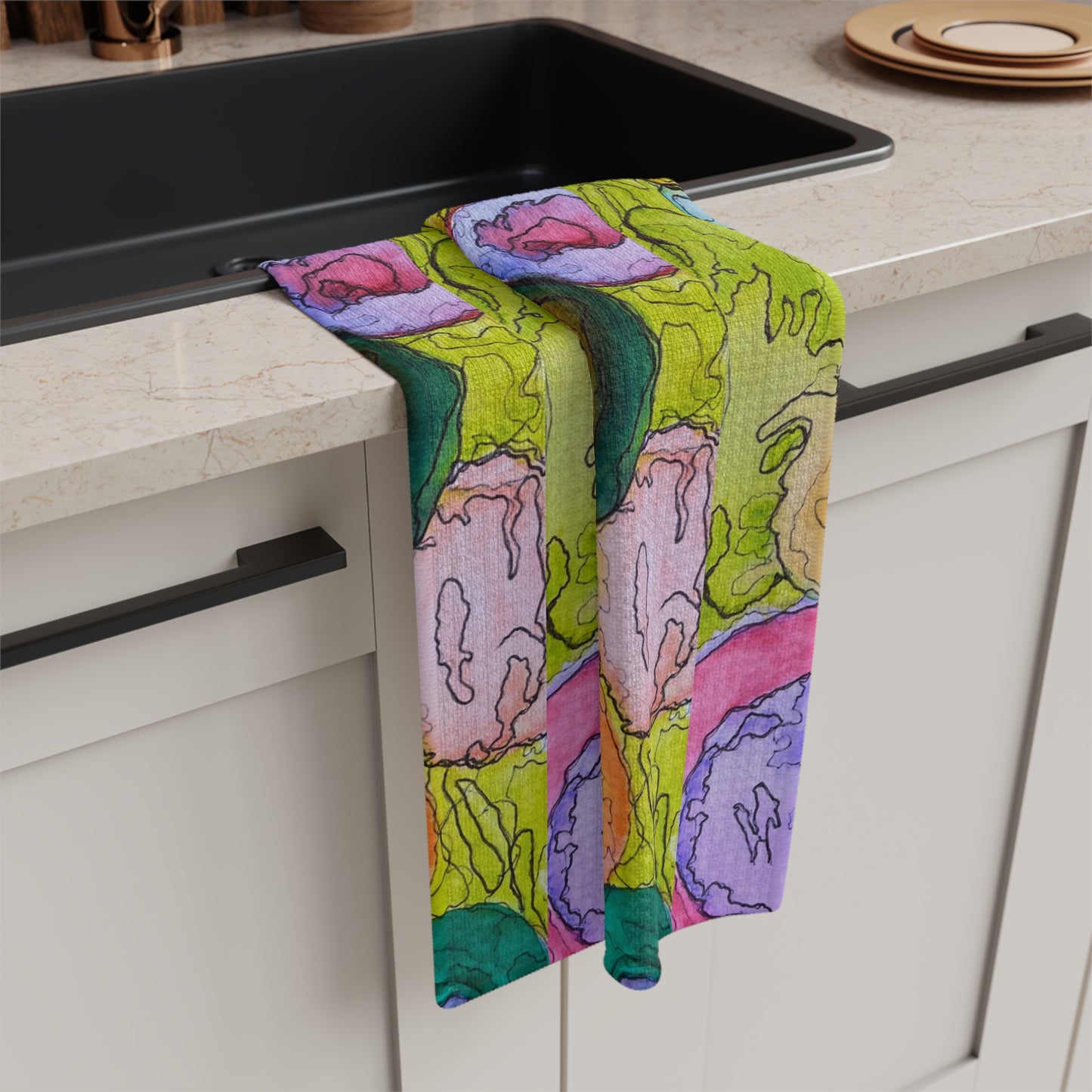 Colorful Abstract Tea Towel