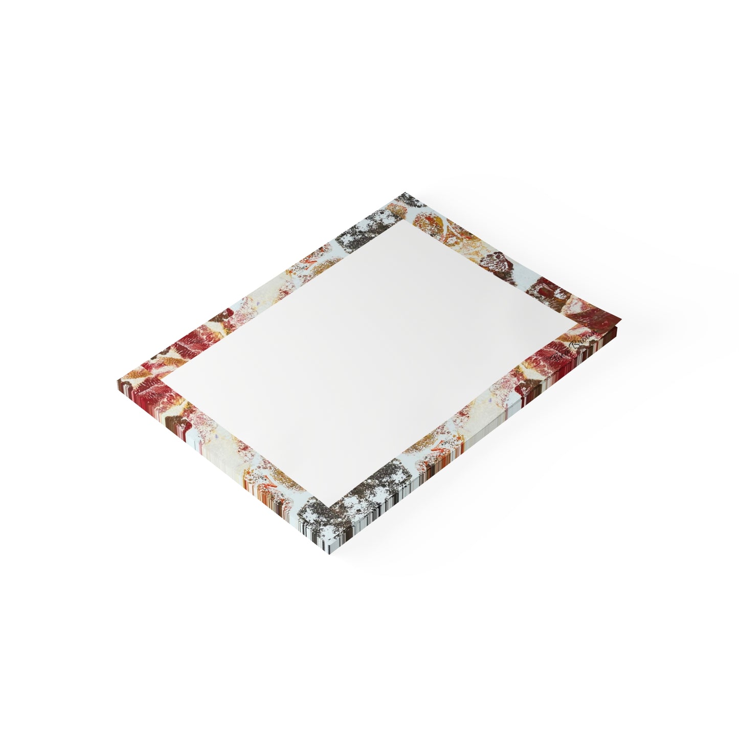 Red and Cream Floral Sticky Notes