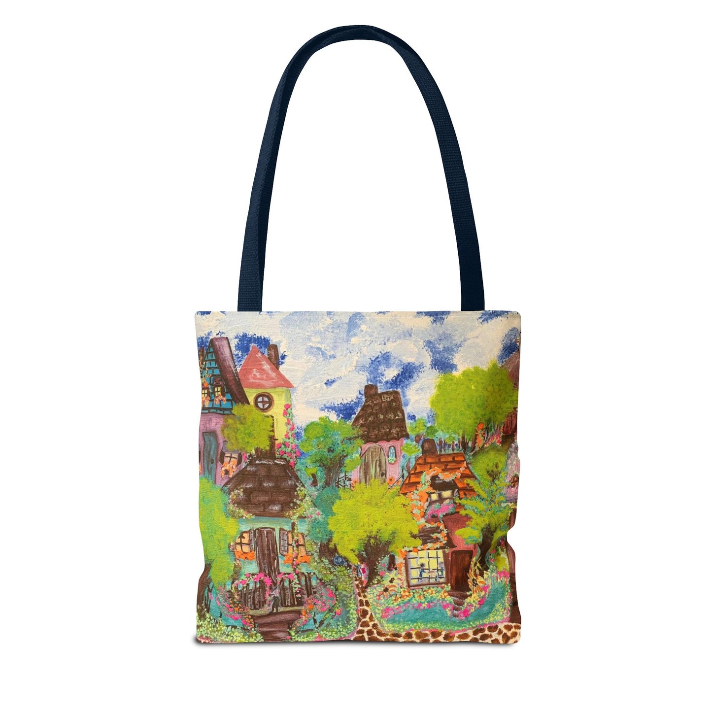 The Neighborhood Scene Tote Bag - Eco-Friendly Shopping Bag for Garden Lovers