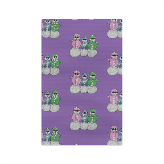 Fun Snowman Microfiber Tea Towel, Holiday Kitchen Decor, Gift for Hostess, Festive Home Accessory, Winter Holiday Decoration