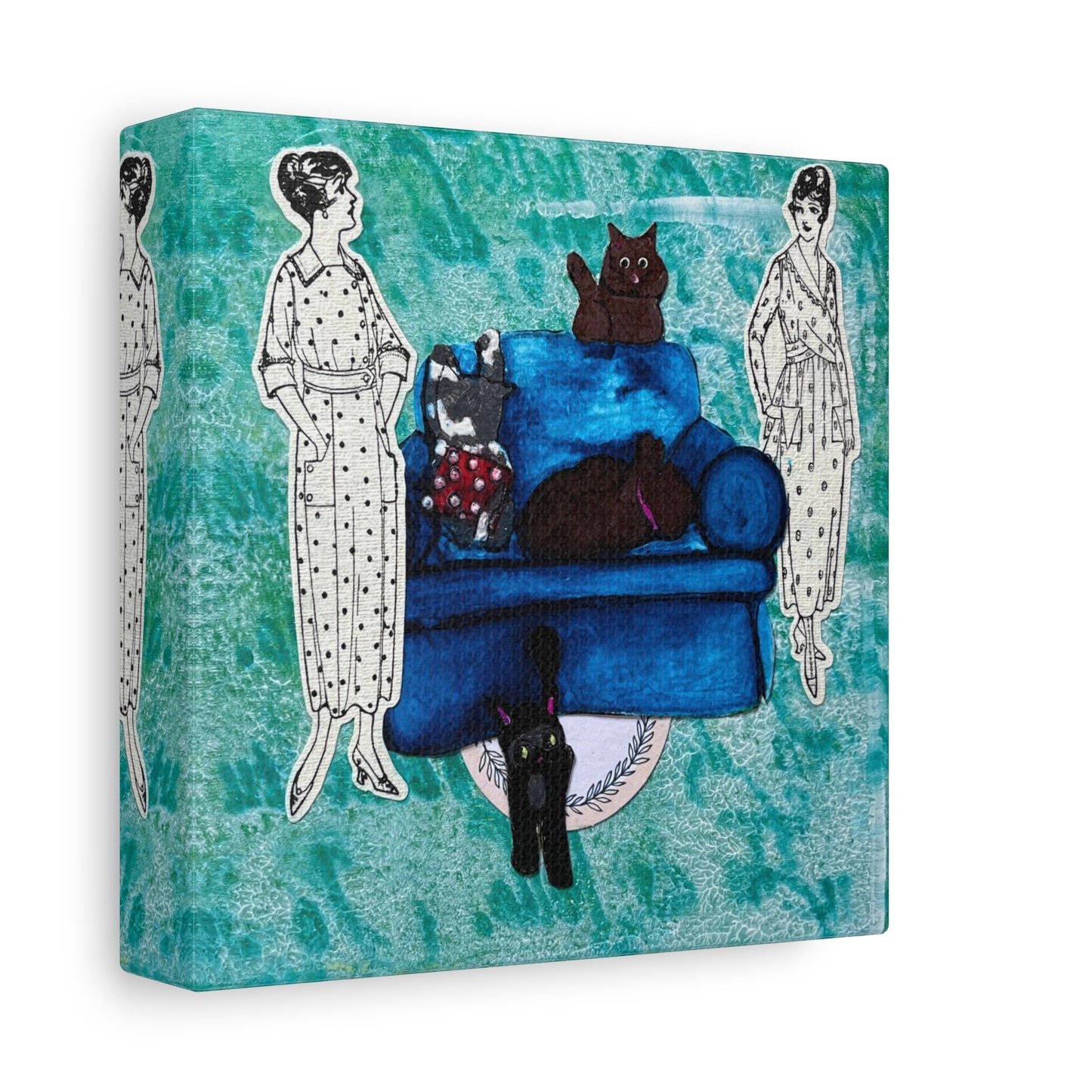 Cat Lady Canvas Art Print