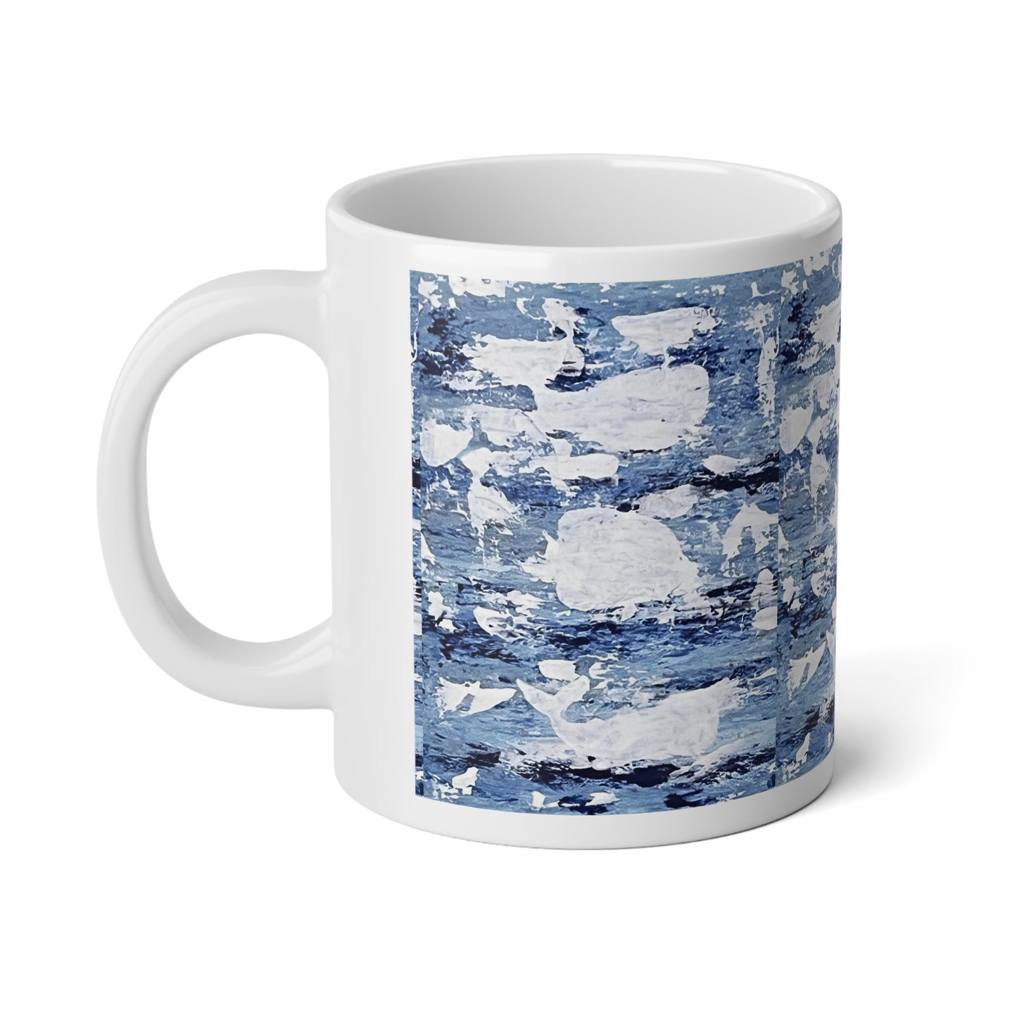 Whales Artsy Jumbo Mug, 20oz