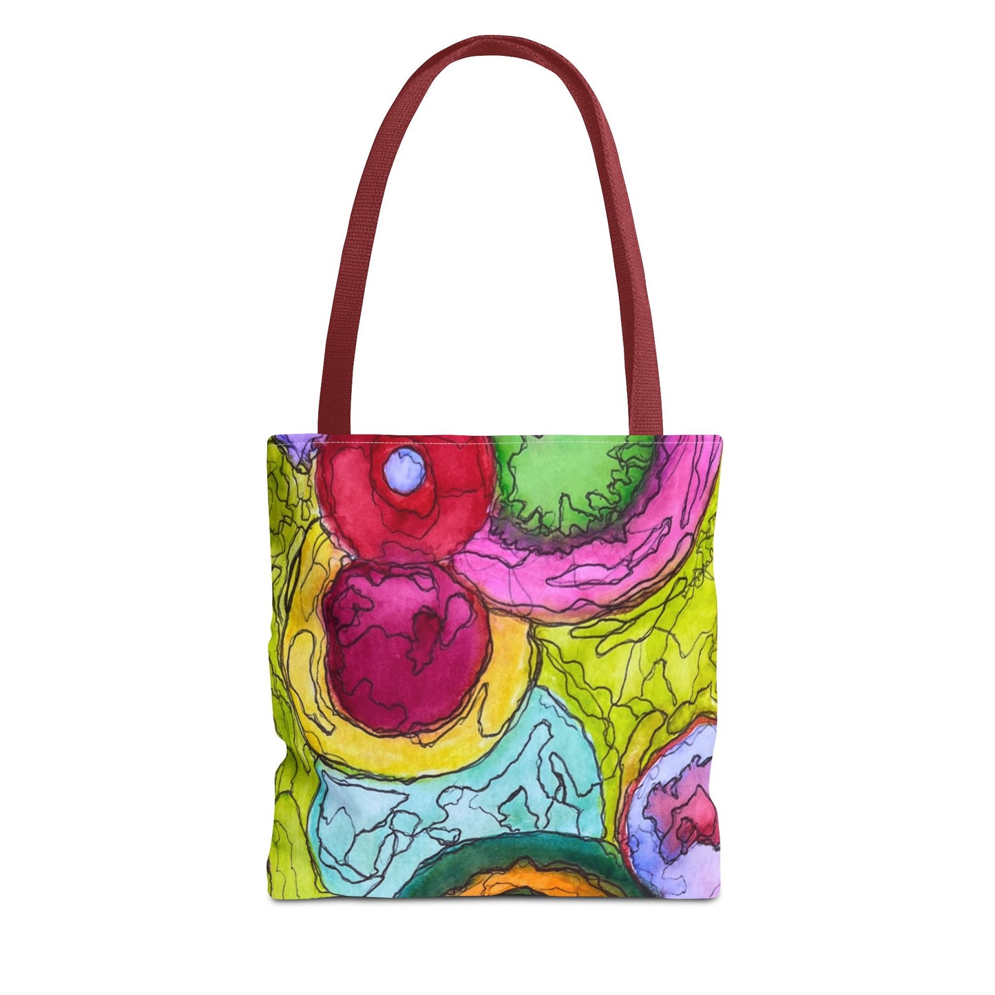Vibrant Art Tote Bag - Colorful Messenger Bag, Eco-Friendly Shopping Bag,