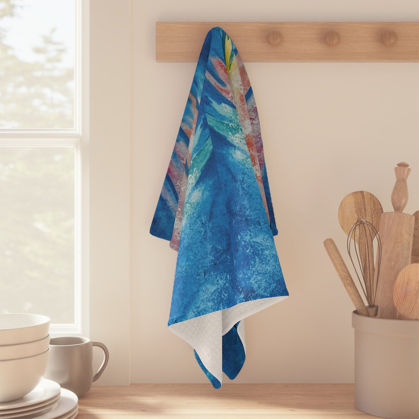 Microfiber Tea Towel: Happily Ever After Design for Kitchen Decor, Wedding Gift, Engagement, Home Cooking, Housewarming