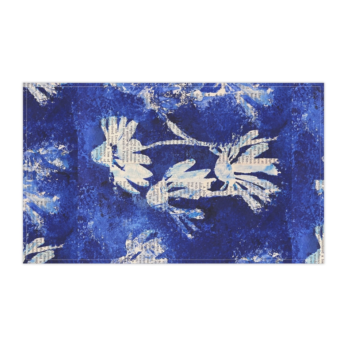 Copy of Blue Daisy Artsy Tea Towels (cotton, poly)