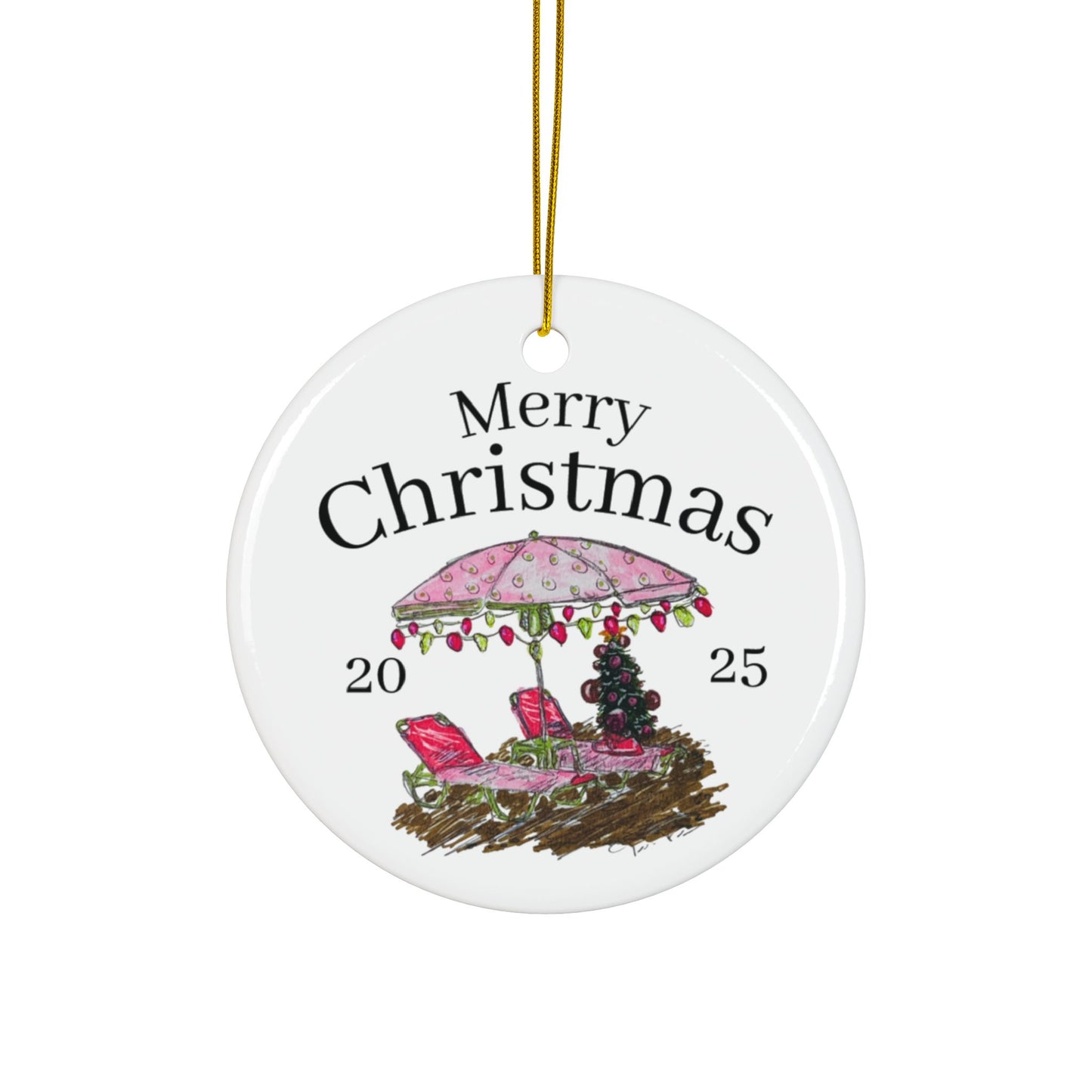 Beach Holiday Christmas Ornament