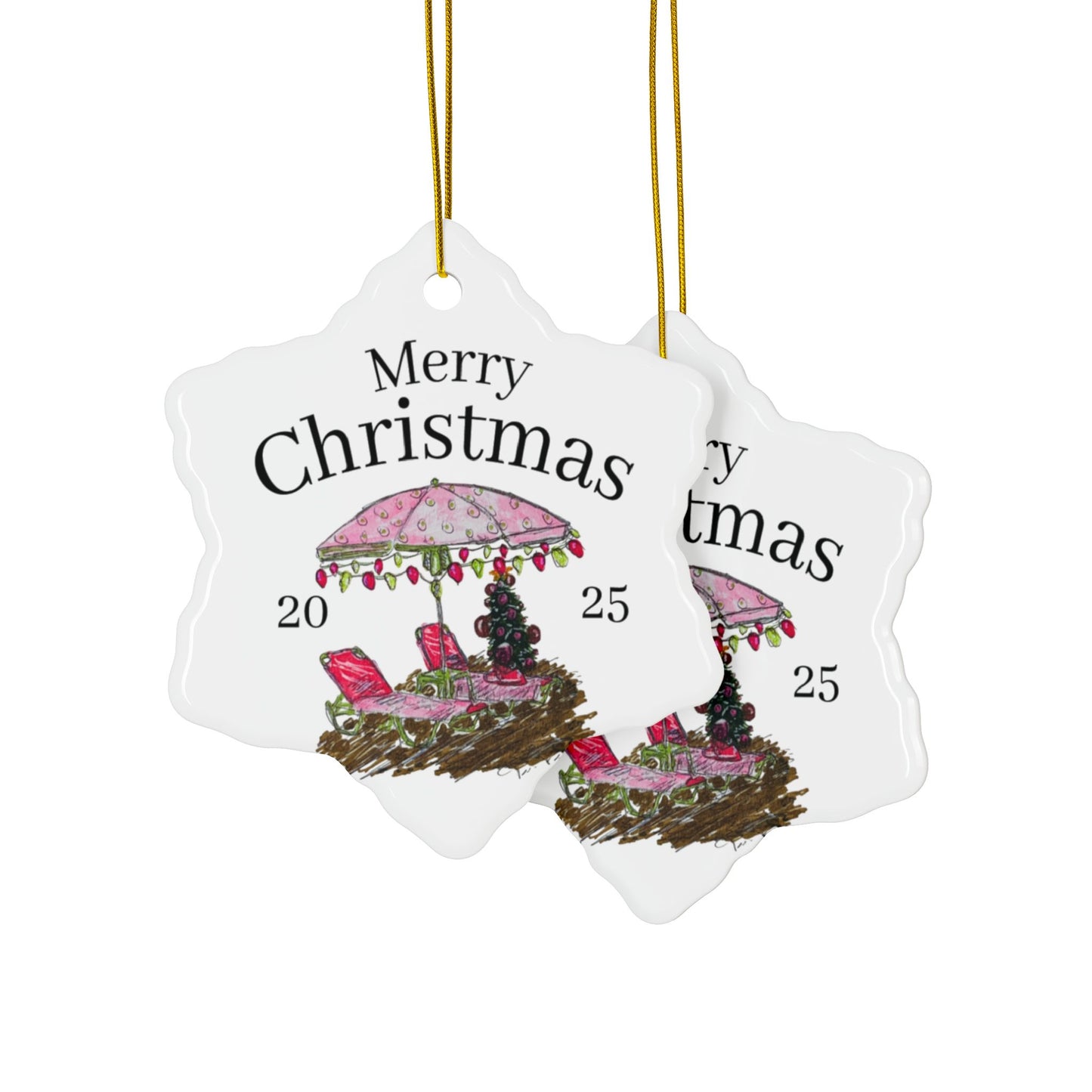 Beach Holiday Christmas Ornament