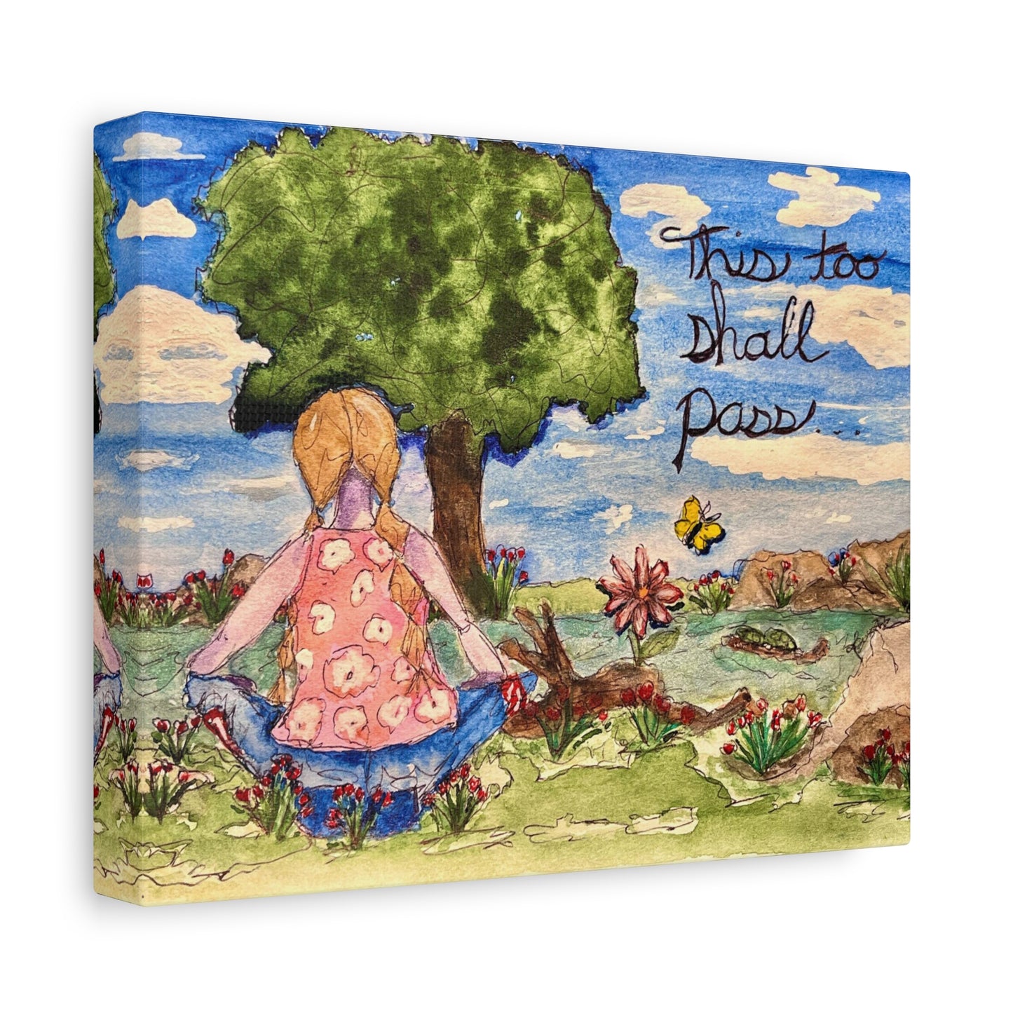 This To Shall Pass Art Print Matte Canvas, Stretched, 1.25"